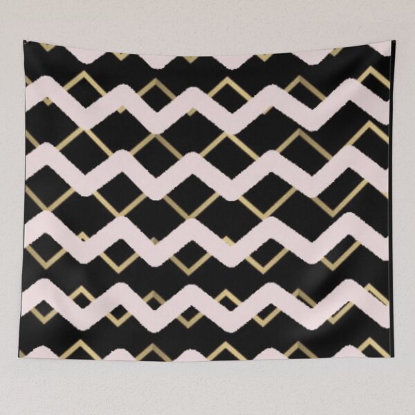 Item preview, Black pink golden chevron designed and sold by Rritu.