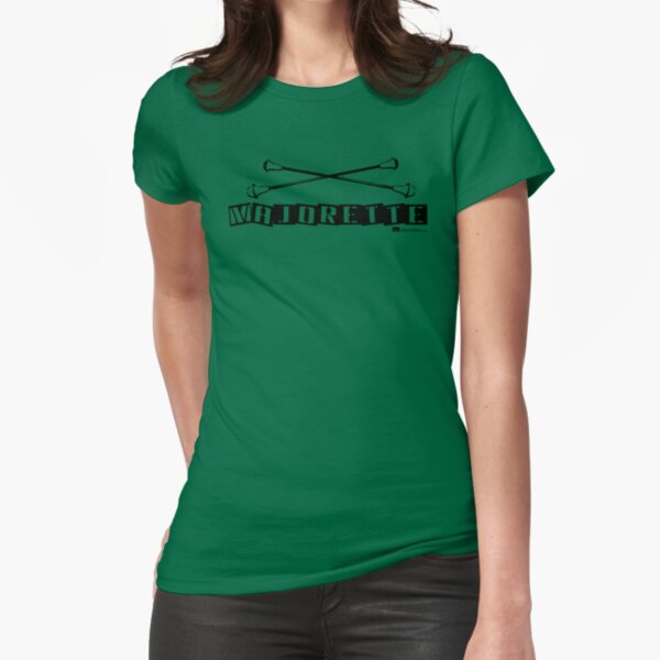 Label Me A Majorette (Black Lettering) Fitted T-Shirt