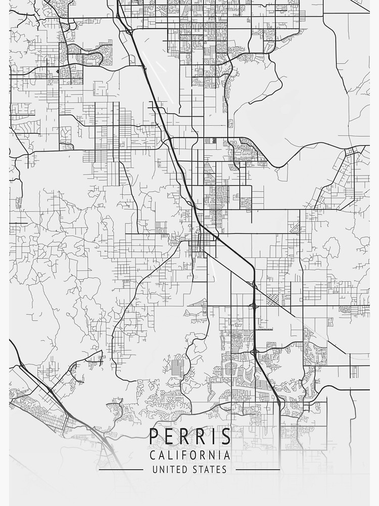 "Perris California US Gray City Map" Sticker for Sale by ctmapprint