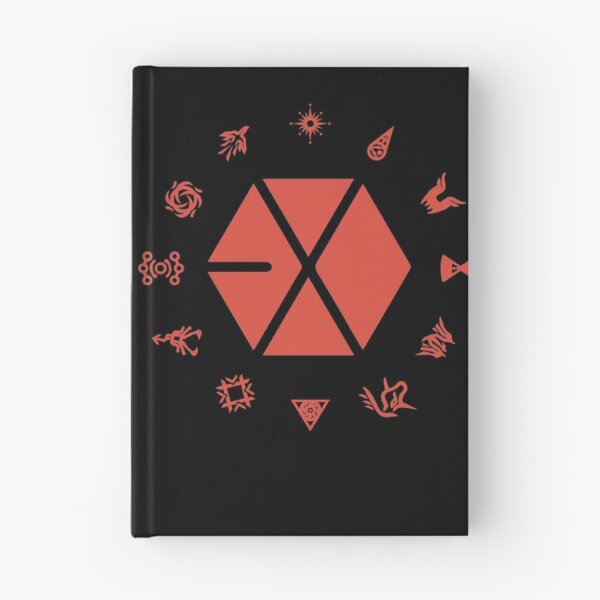 Artikelvorschau, EXO Logo Kpop-Gruppenmitglieder entworfen und verkauft von Piosenka Art.