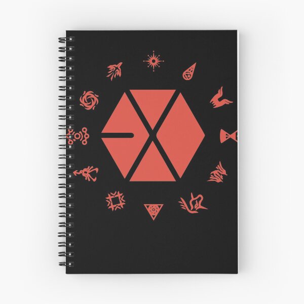 Item preview, Miembros del grupo Kpop con el logotipo de EXO designed and sold by Piosenka Art.