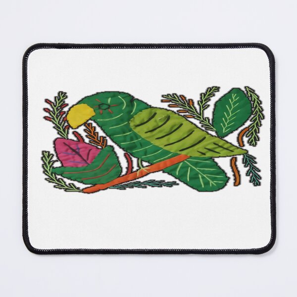 Item preview, Mola From Panama With Green Parrot Theme designed and sold by TTEDesing.