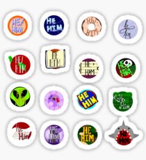 He/Him Pronoun Stickers Sticker