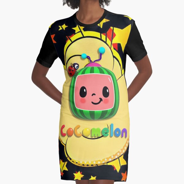 CoComelon Nursery Rhymes Kids Songs Graphic T-Shirt Dress