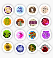 She/Her Pronoun Stickers Sticker