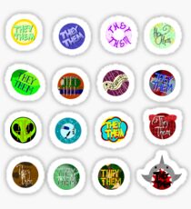 They/Them Pronoun Stickers Sticker