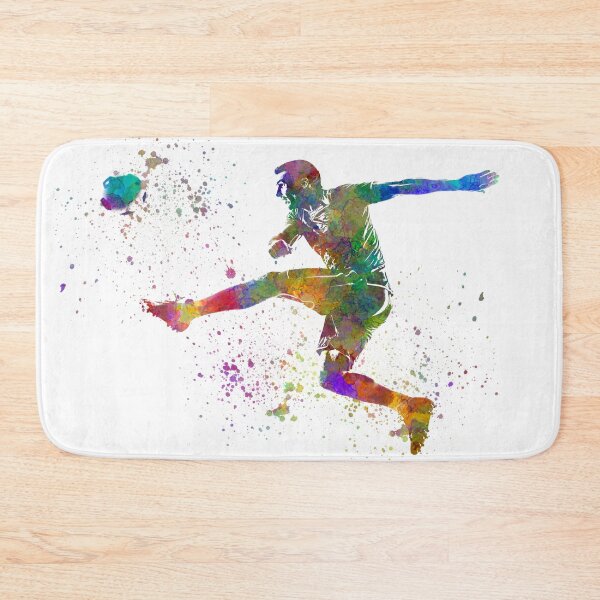 Item preview, Soccer player shoots in watercolor designed and sold by paulrommer.