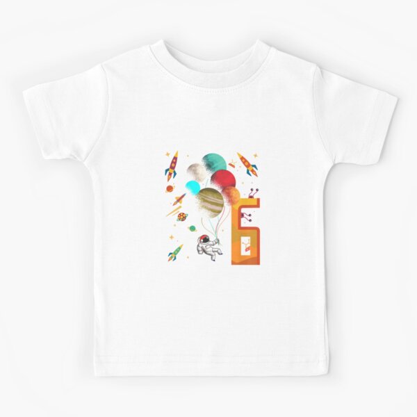 Enfant 6e Anniversaire Astronaute Garçon De 6 Ans T-Shirt Enfant 6e Anniversaire Astronaute Garçon De 6 Ans T-Shirt