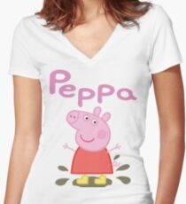 Camiseta entallada de cuello en V SIHALANG04 Peppa Pig Tour 2016