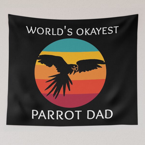 Item preview, World's Okayest Parrot Dad designed and sold by ojdart.