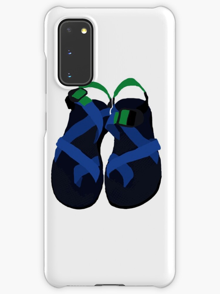 blue and green chacos