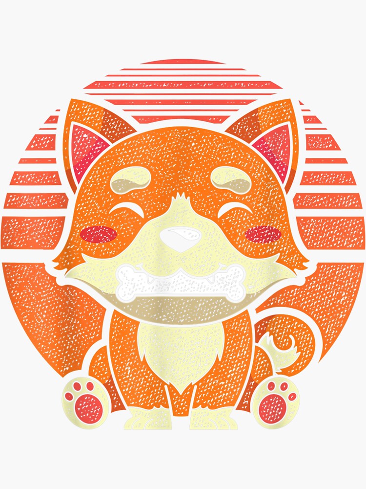 "Cute Japanese Dog Anime Kawaii Animal Pet Owner" Sticker for Sale by