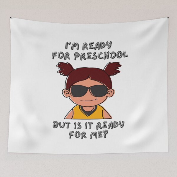 Item preview, I'm ready for preschool but is it ready for me? Cool Girl with sunglasses - Funny Cute Back to School Gifts, First Day of School designed and sold by Teetee94.
