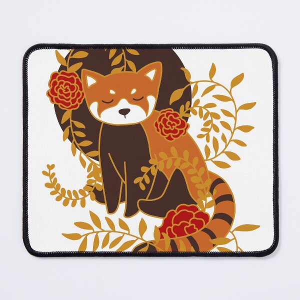 Item preview, Red Panda and Flowers (white/red) designed and sold by ninebats.