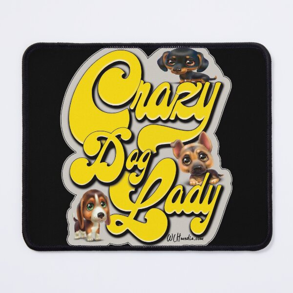Item preview, Crazy Dog Lady Fun Gold Word Art designed and sold by WLHmedia.com .