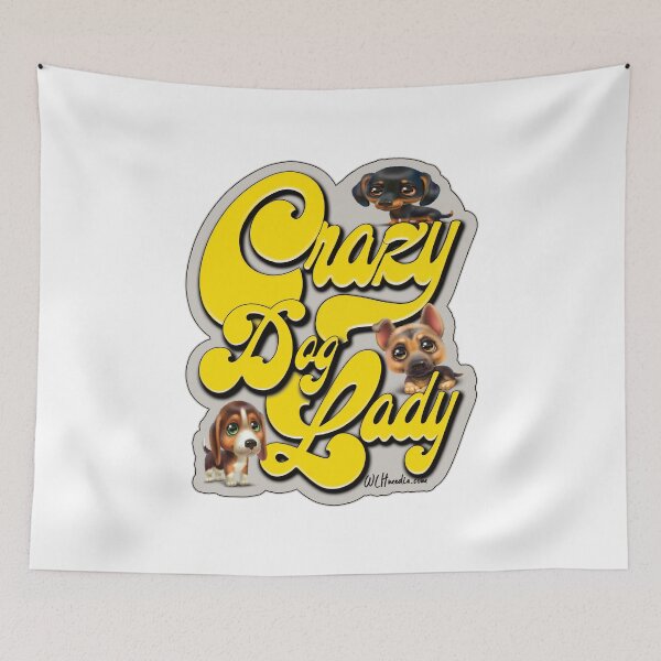 Item preview, Crazy Dog Lady Fun Gold Word Art designed and sold by WLHmedia.com .