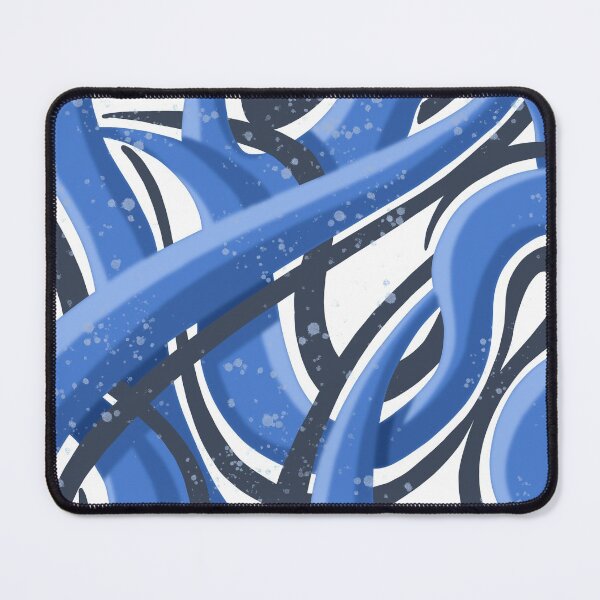 Item preview, Abstract blue lines in graffiti style designed and sold by Between Clouds.