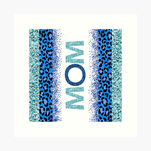 Item preview, Mother halfway between  blue crystal tiger stripes designed and sold by Shawa Shop.