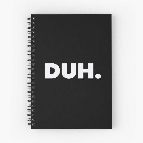 Item preview, White DUH Minimal Text designed and sold by Black Maverik Estore.