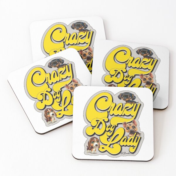 Item preview, Crazy Dog Lady Fun Gold Word Art designed and sold by WLHmedia.com .