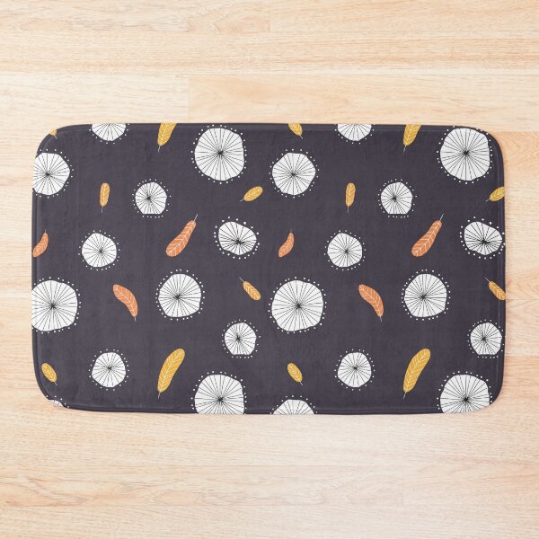 Item preview, Abstract trendy dandelion puffball and autumn leafs pattern designed and sold by KatAnti.
