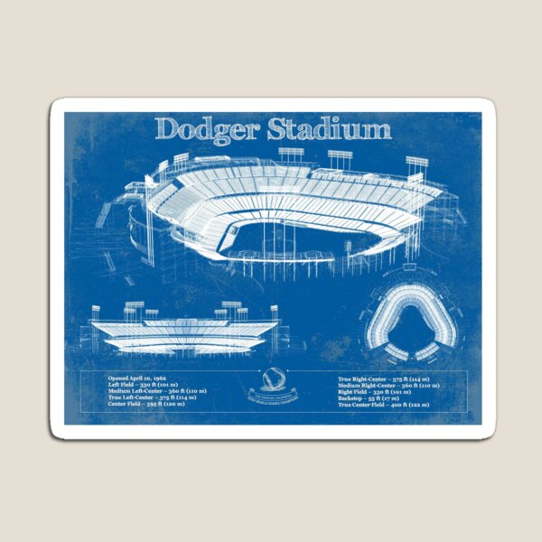 Los Angeles Dodgers - LA Dodgers logo in Black & Blue Die-cut MAGNET