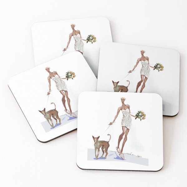 Item preview, A girl on a walk with a dog designed and sold by YanaVasi.