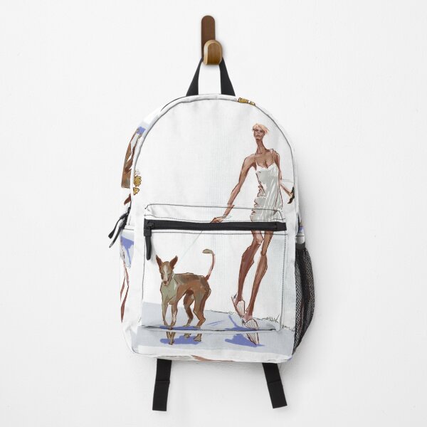 Item preview, A girl on a walk with a dog designed and sold by YanaVasi.