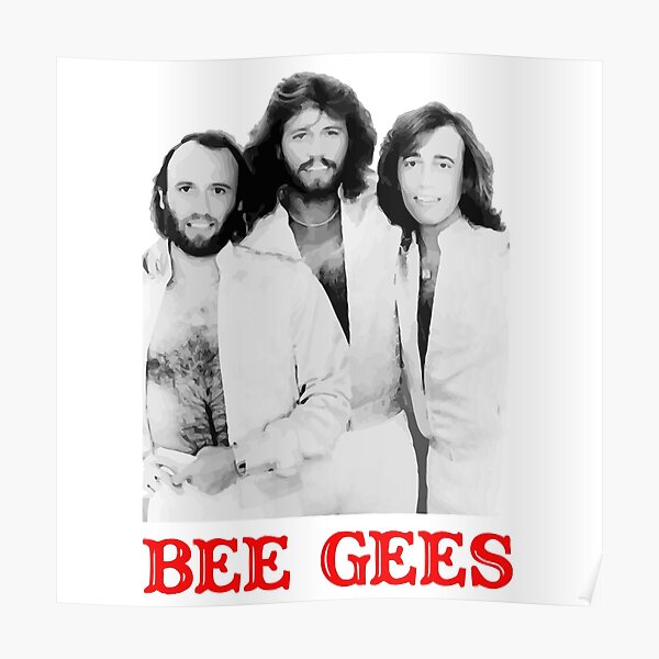 70s Poster Print Retro Wall Art Mid Century Bee Gees Set of 2 Poster Print Wall Art Disco Glam Art 70s Bee Gees Art Funky Wall Art