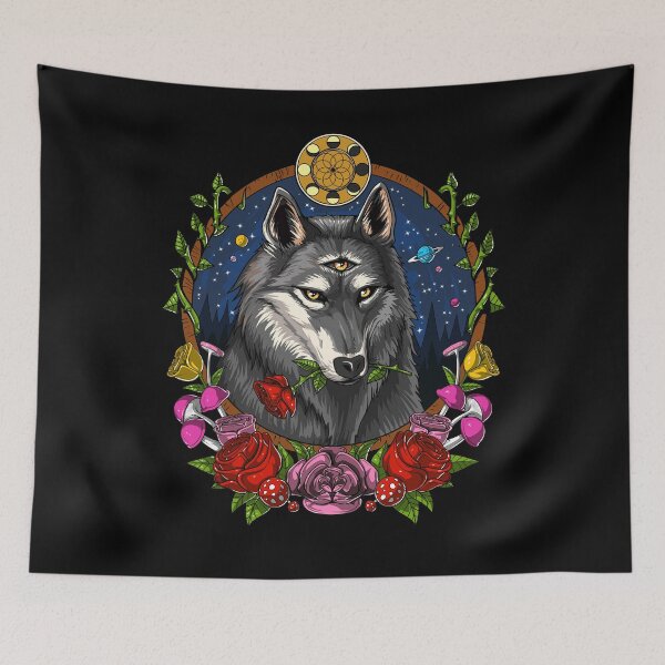Item preview, Psychedelic Wolf designed and sold by underheaven.