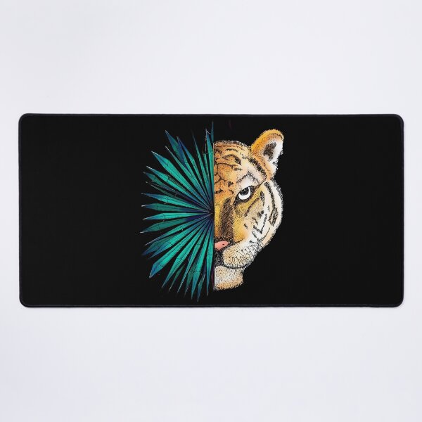 Item preview, Tiger with Abstract Pattern - Black Background designed and sold by MinArt Illustrations.