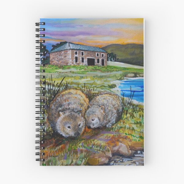 Item preview, Wombats on Maria Island Tasmania designed and sold by SueHolmArt.
