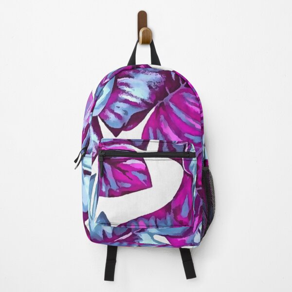 Item preview, Tropical Leaves Of Banana and Monstera Blue Pink Cut Out designed and sold by taiche.