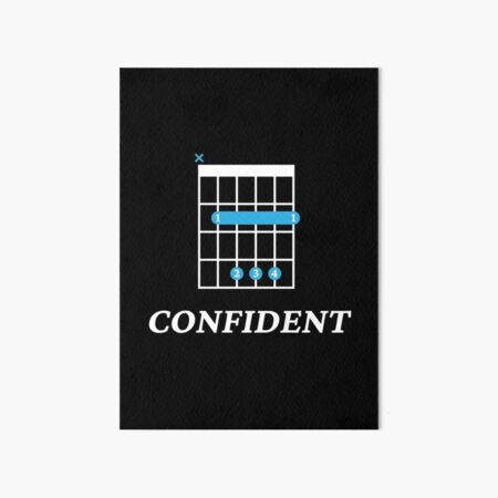 "B Confident B Guitar Chord Tab Dark Theme" Art Board Print For Sale By ...