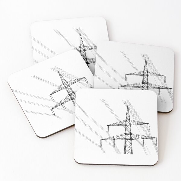 Item preview, Electric transmission towers art designed and sold by EngineersArt.