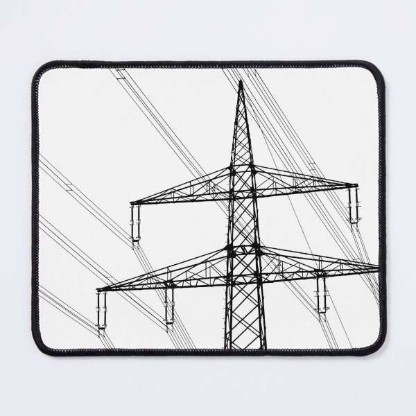 Item preview, Electric transmission towers art designed and sold by EngineersArt.