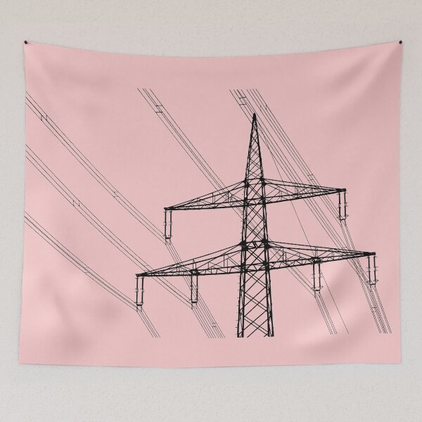 Item preview, Electric transmission towers art designed and sold by EngineersArt.