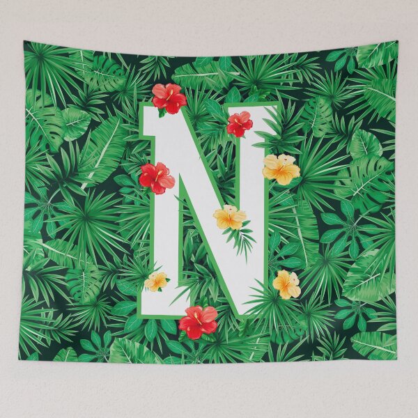 Item preview, Capital Letter N Alphabet Monogram Initial Flower Gardener designed and sold by GrandeDuc.