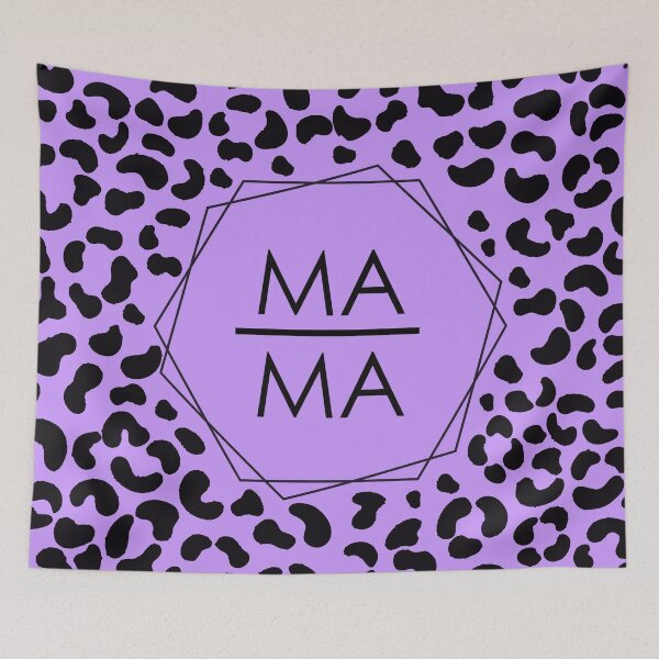 Item preview, MaMa hexagon purple tiger pattern designed and sold by Shawa Shop.