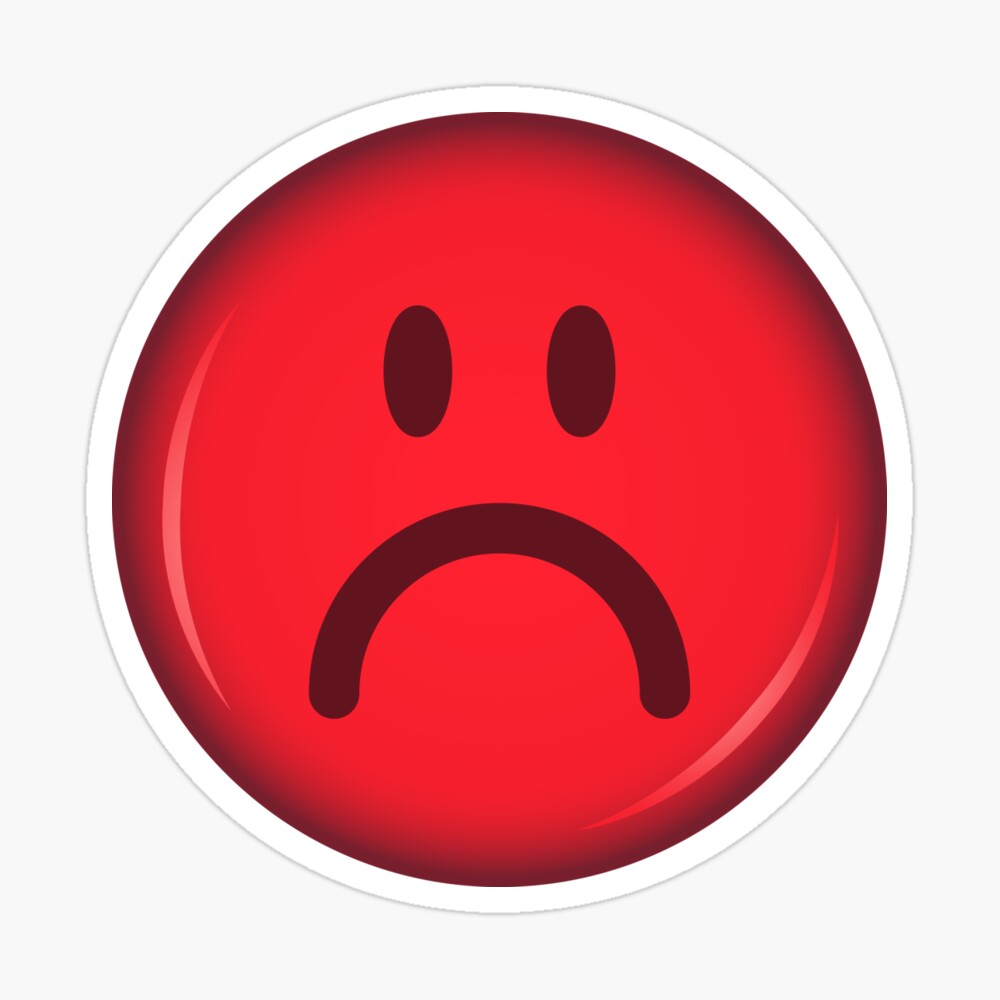 sad smiley red  AI Emoji Generator