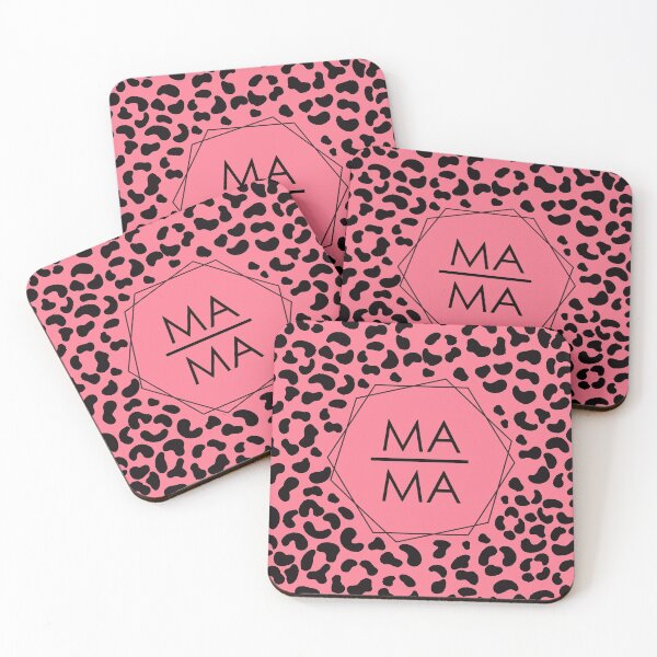 Item preview, MaMa hexagon pink tiger pattern designed and sold by Shawa Shop.