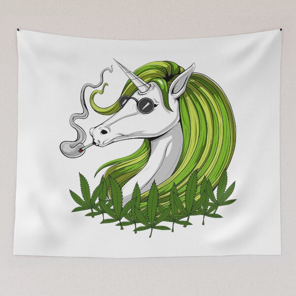 Item preview, Unicorn Smoking Weed designed and sold by underheaven.