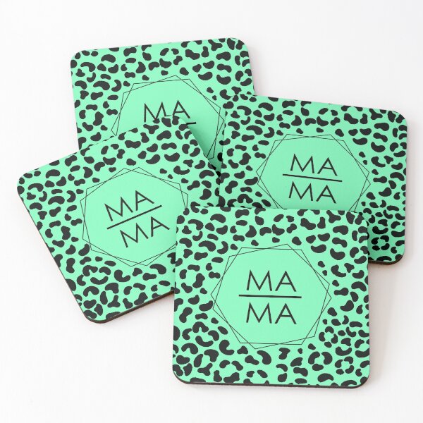 Item preview, MaMa hexagon green tiger pattern designed and sold by Shawa Shop.