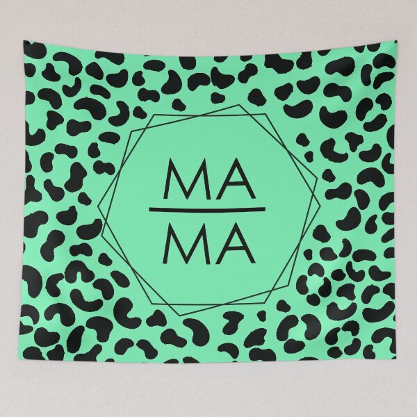 Item preview, MaMa hexagon green tiger pattern designed and sold by Shawa Shop.