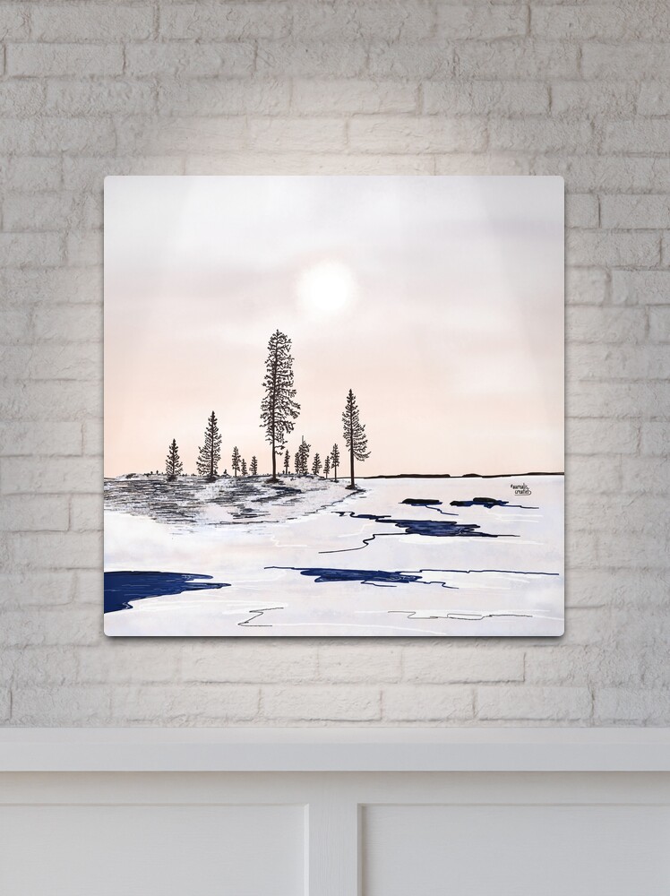 Thumbnail 2 of 4, Metal Print, Floating ice - Lapland8seasons designed and sold by Aurealis.