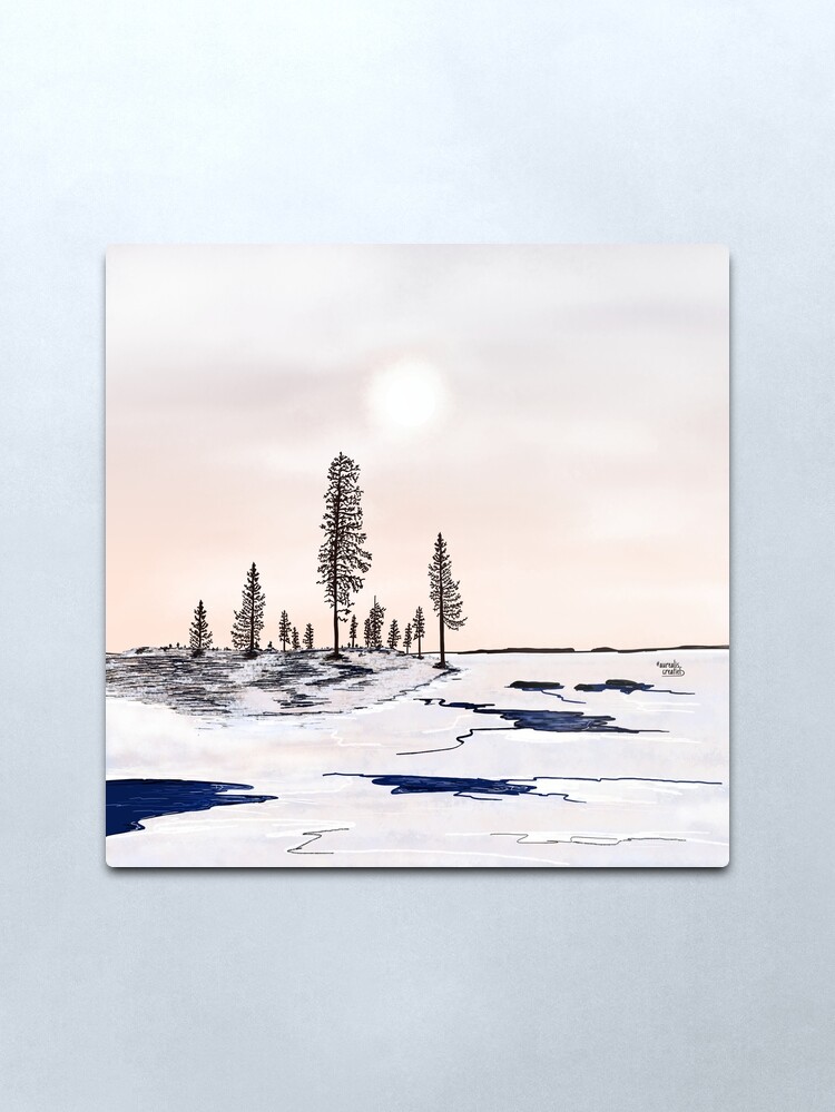 Alternate view of Floating ice - Lapland8seasons Metal Print