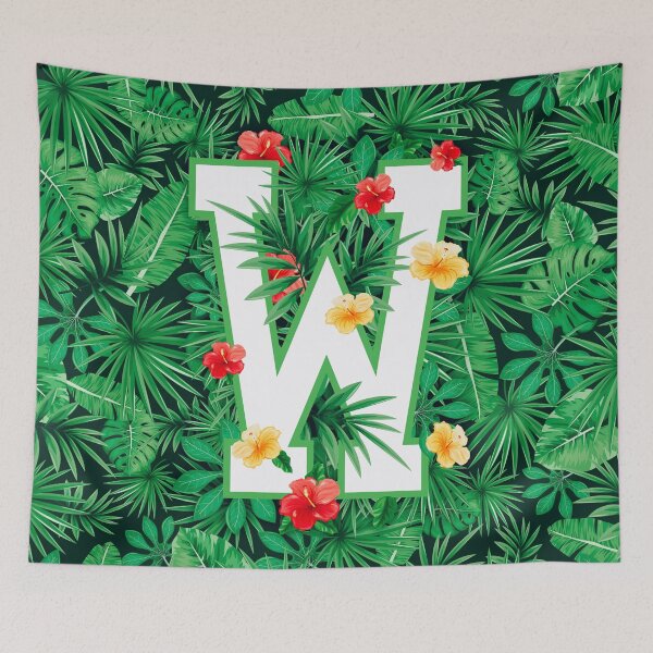 Item preview, Capital Letter W Alphabet Monogram Initial Flower Gardener designed and sold by GrandeDuc.