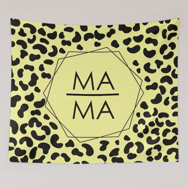 Item preview, MAMA surrounded by tiger pattern designed and sold by Shawa Shop.