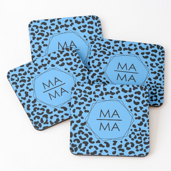Item preview, MAMA surrounded by blue tiger pattern designed and sold by Shawa Shop.