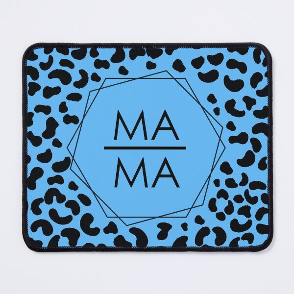Item preview, MAMA surrounded by blue tiger pattern designed and sold by Shawa Shop.
